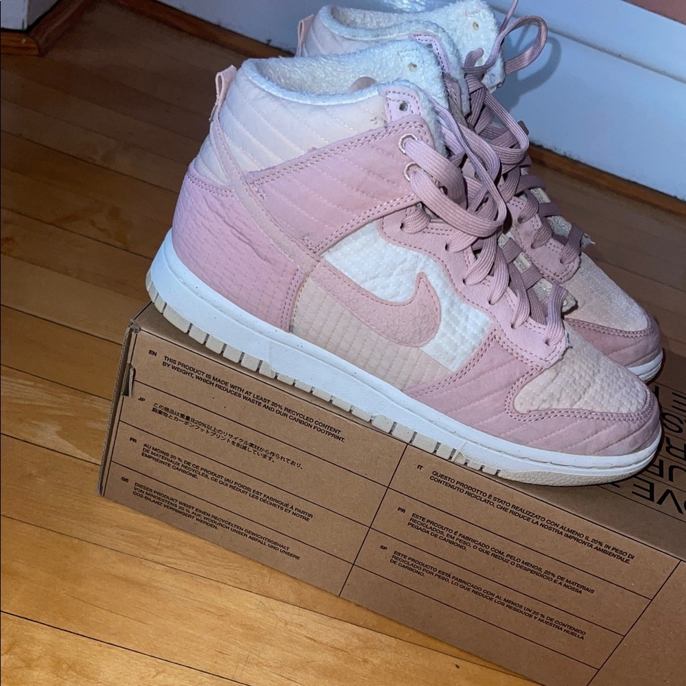 Women’s Pink and White Dunks - Picture 8 of 16